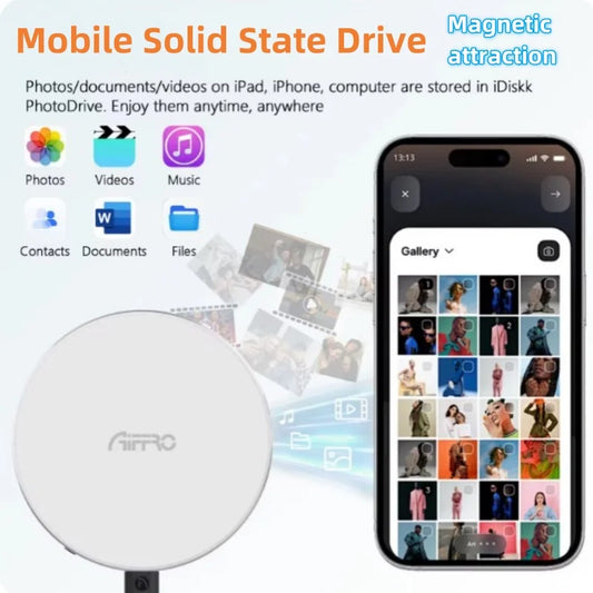 SnapDrive P10 – Magnetic SSD for iPhone & Android (1TB/2TB)